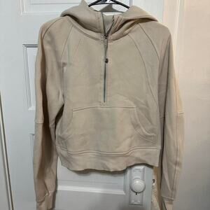 Lululemon cream scuba hoodie